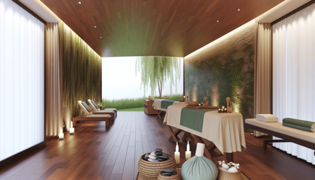 alt_text: "Serene spa scene at Alaya Spa Gurgaon, inviting wellness experiences and a calming atmosphere."
