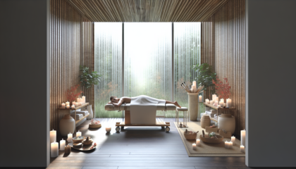 alt_text: Serene spa scene featuring calming elements, highlighting exclusive treatments and relaxation.